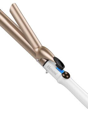Hoson 1 1/4 Inch Curling Iron Dual Voltage, Ceramic Long Barrel 1.25 Inch